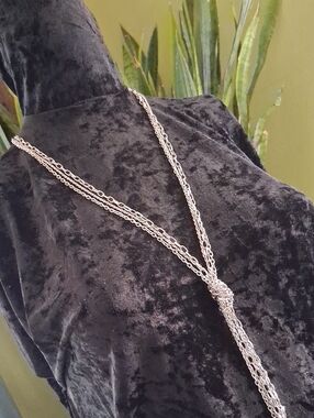 Express Elegant Silver-Tone Multi-Strand Knot Necklace 28 In L